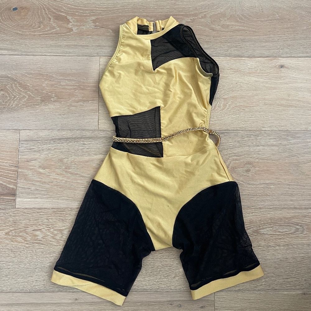 AA Dancewear Adult Small Gold Journey Unishorts